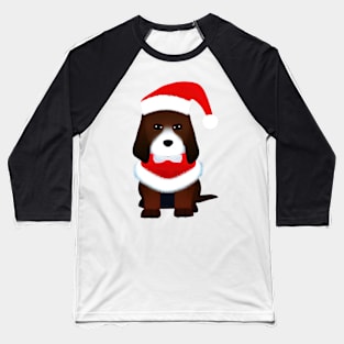 Christmas Dog Transparent Background Baseball T-Shirt